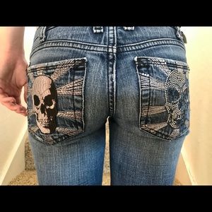 J&company jeans skull pockets